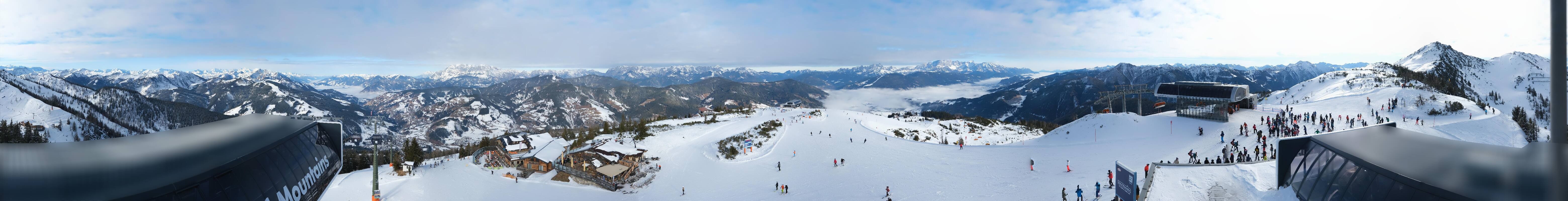 Archiv Foto Webcam Wagrain Grießenkareck - Bergstation Flying Mozart