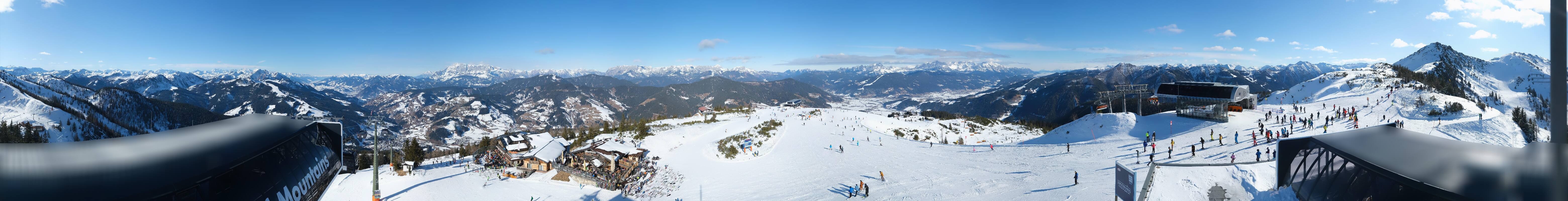 Archiv Foto Webcam Wagrain Grießenkareck - Bergstation Flying Mozart