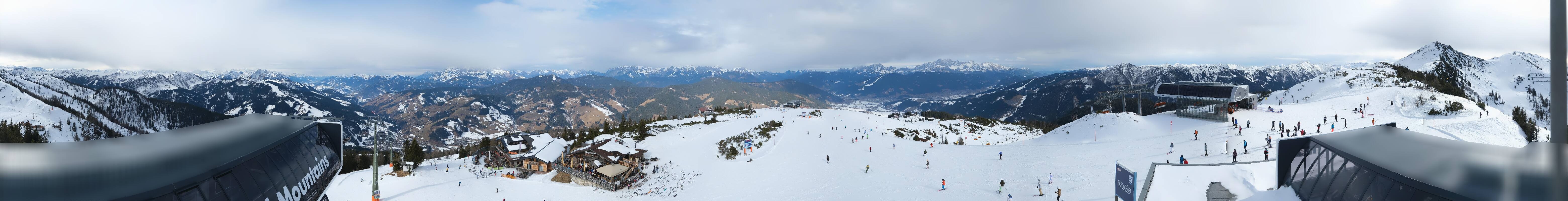 Archiv Foto Webcam Wagrain Grießenkareck - Bergstation Flying Mozart