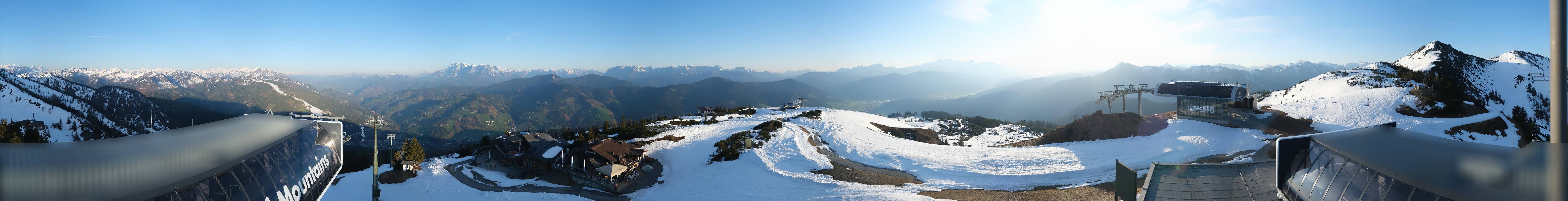 Archiv Foto Webcam Wagrain Grießenkareck - Bergstation Flying Mozart