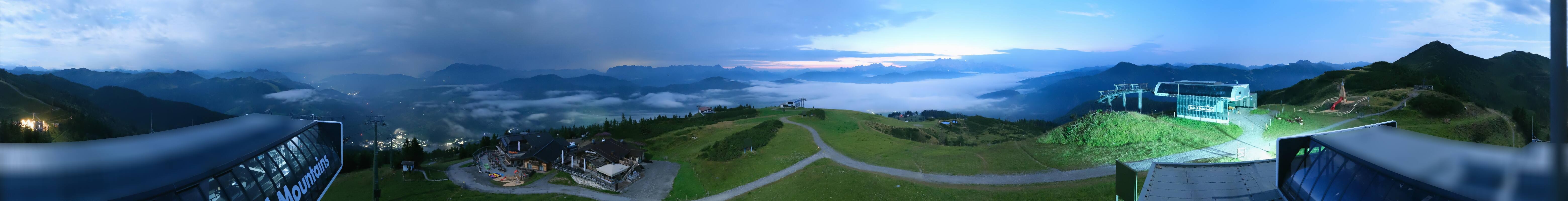 Archiv Foto Webcam Wagrain Grießenkareck - Bergstation Flying Mozart