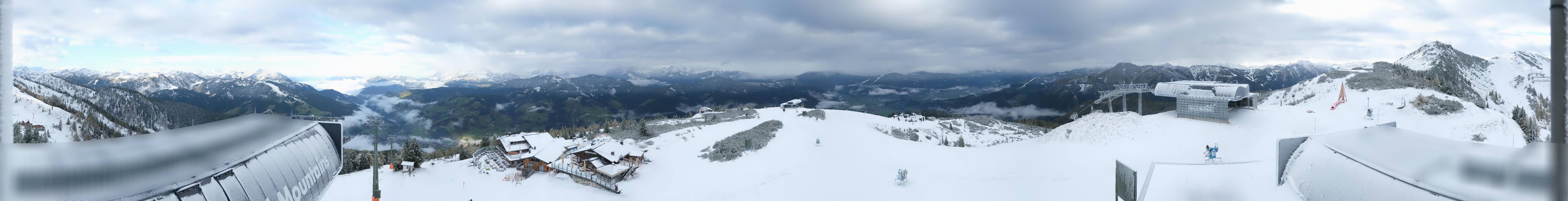 Archiv Foto Webcam Wagrain Grießenkareck - Bergstation Flying Mozart