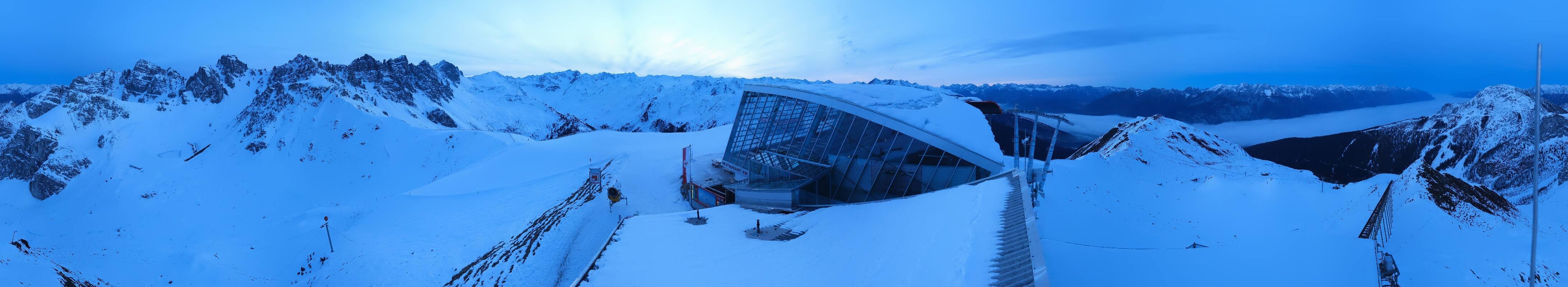 Archiv Foto Webcam Axamer Lizum: Bergstation Olympiabahn