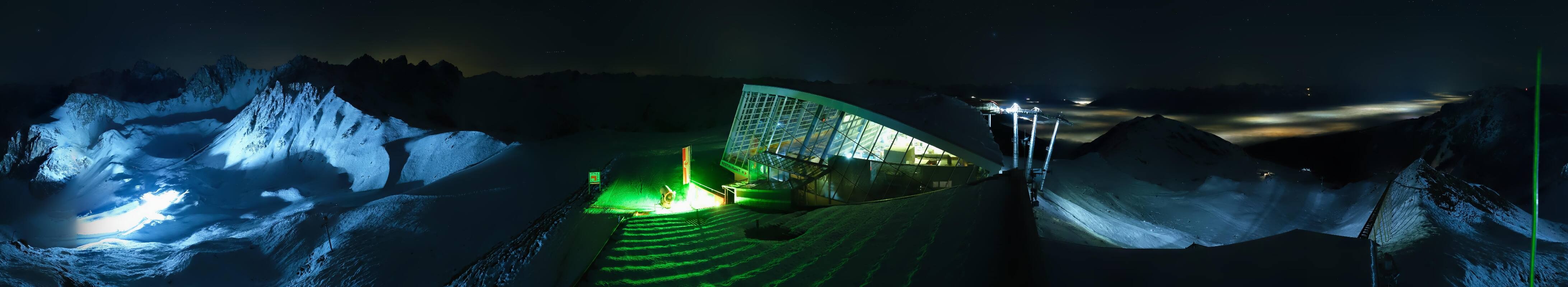 Archiv Foto Webcam Axamer Lizum: Bergstation Olympiabahn