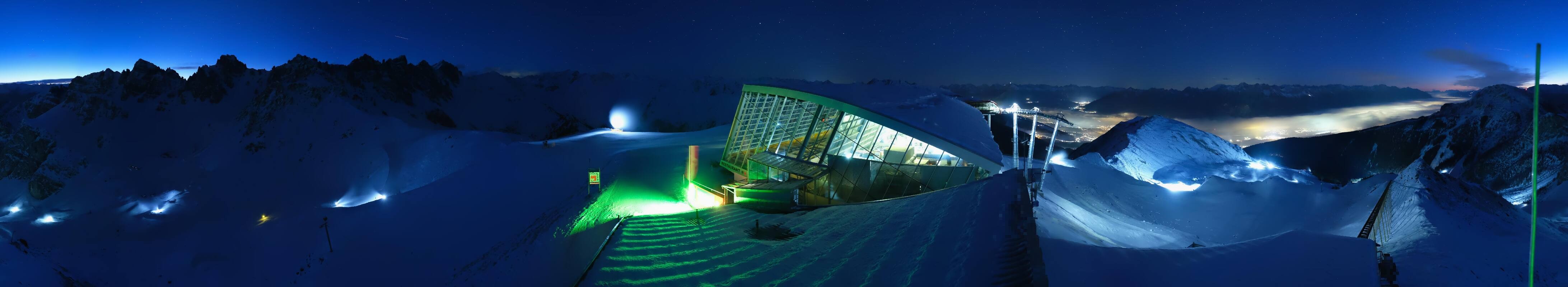 Archiv Foto Webcam Axamer Lizum: Bergstation Olympiabahn