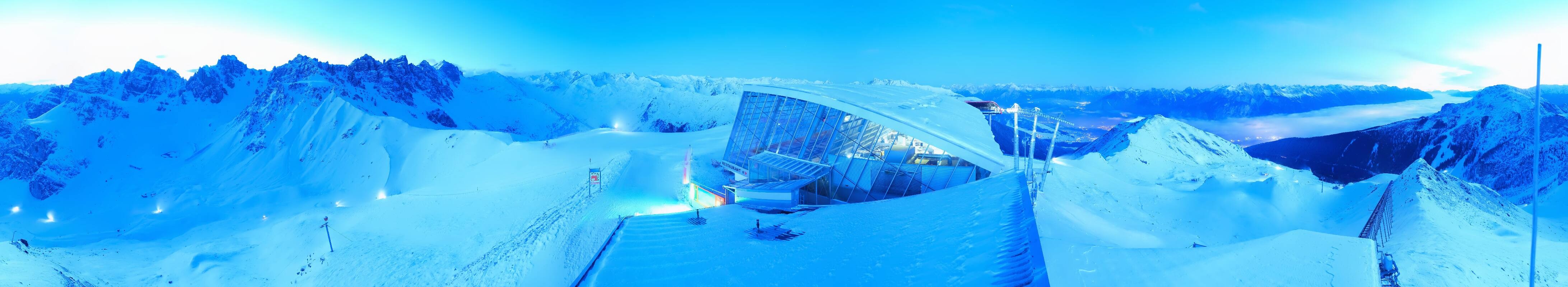 Archiv Foto Webcam Axamer Lizum: Bergstation Olympiabahn