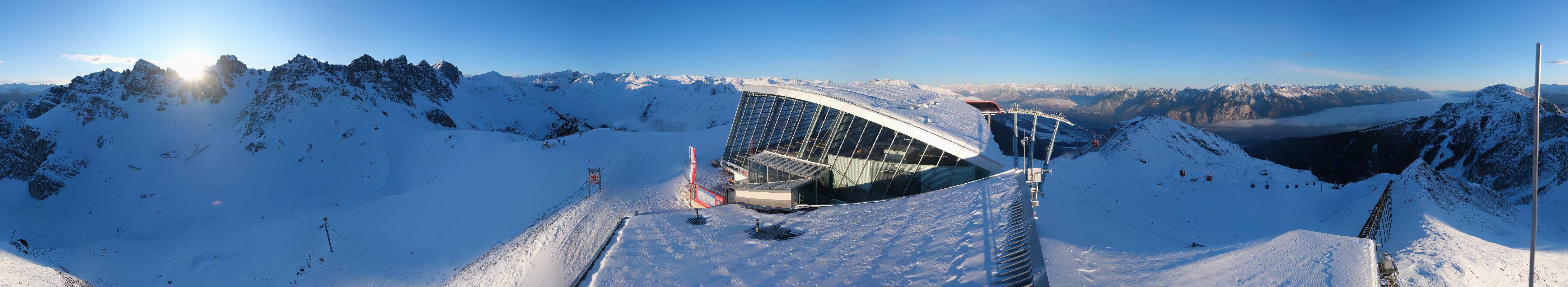 Archiv Foto Webcam Axamer Lizum: Bergstation Olympiabahn