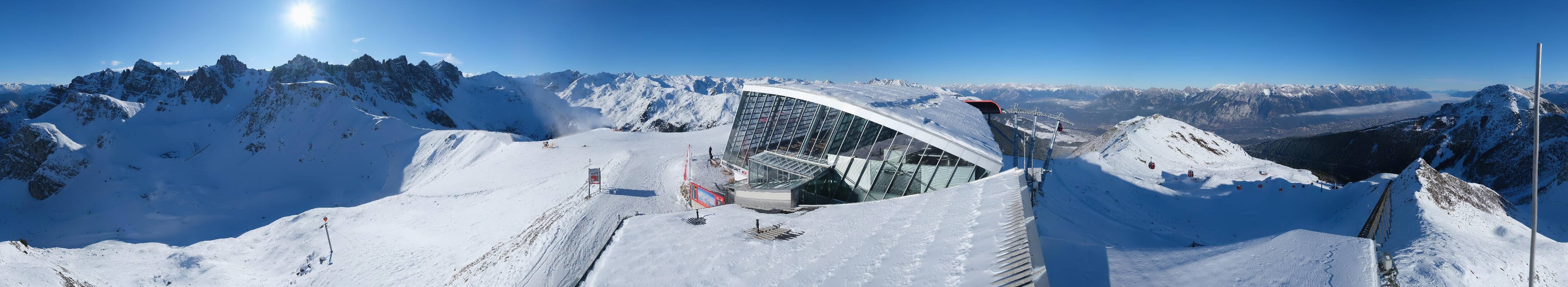 Archiv Foto Webcam Axamer Lizum: Bergstation Olympiabahn