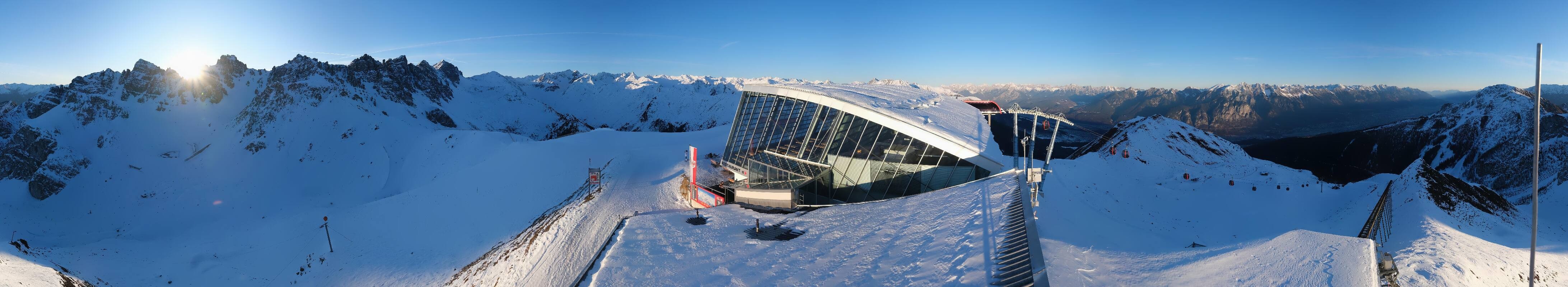 Archiv Foto Webcam Axamer Lizum: Bergstation Olympiabahn