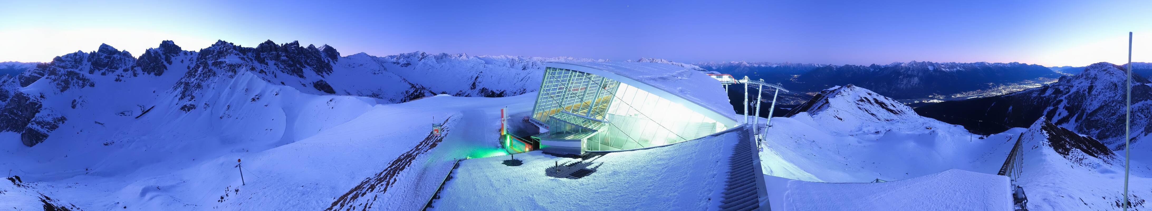 Archiv Foto Webcam Axamer Lizum: Bergstation Olympiabahn