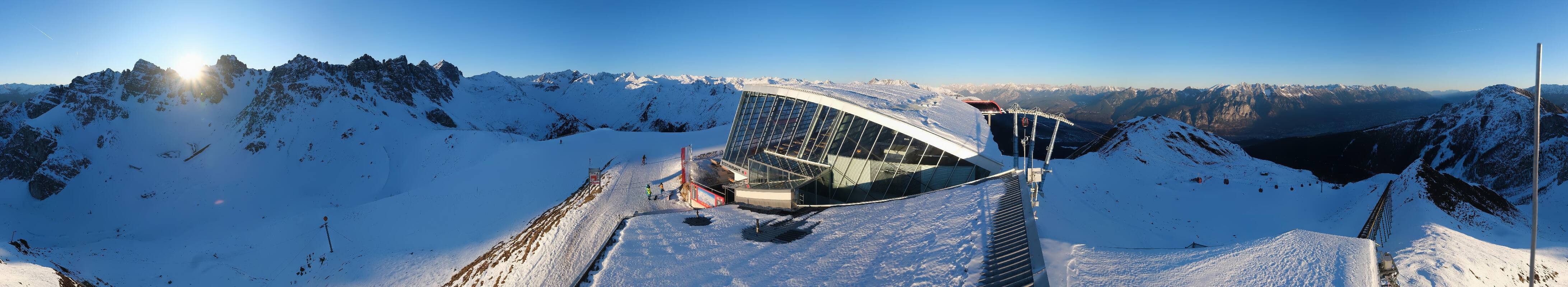 Archiv Foto Webcam Axamer Lizum: Bergstation Olympiabahn