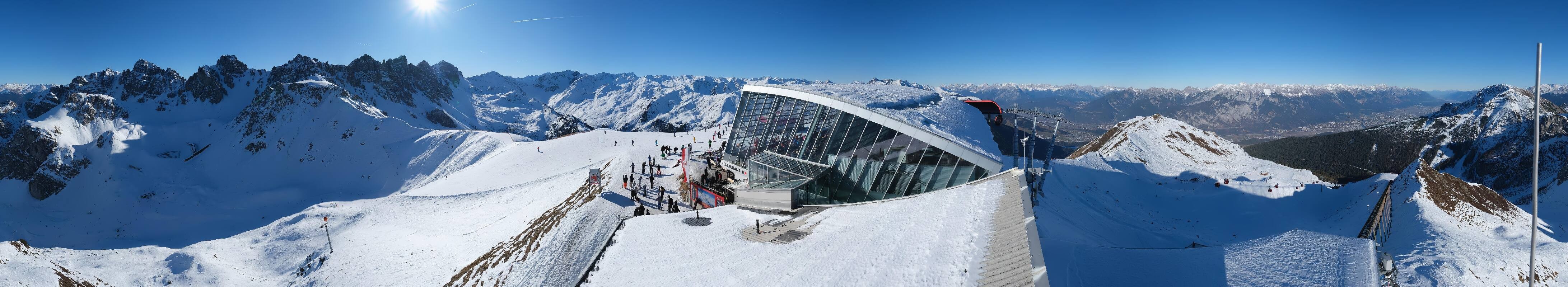 Archiv Foto Webcam Axamer Lizum: Bergstation Olympiabahn