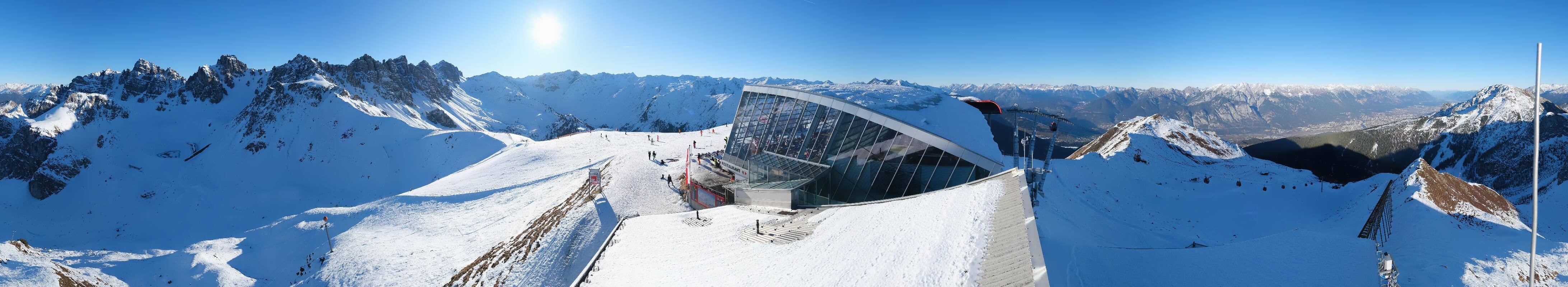 Archiv Foto Webcam Axamer Lizum: Bergstation Olympiabahn