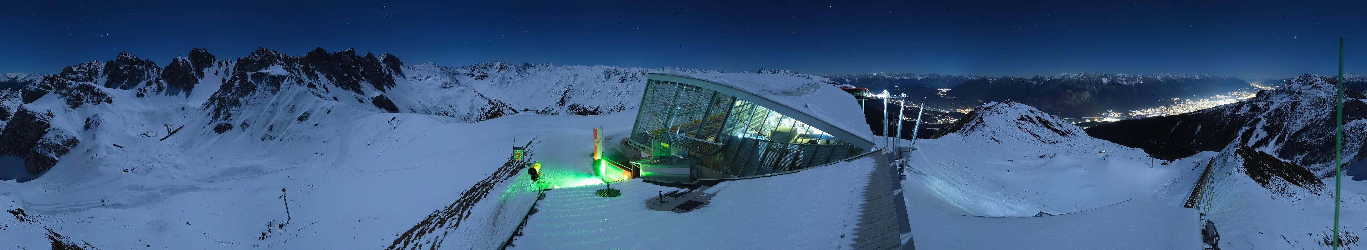 Archiv Foto Webcam Axamer Lizum: Bergstation Olympiabahn