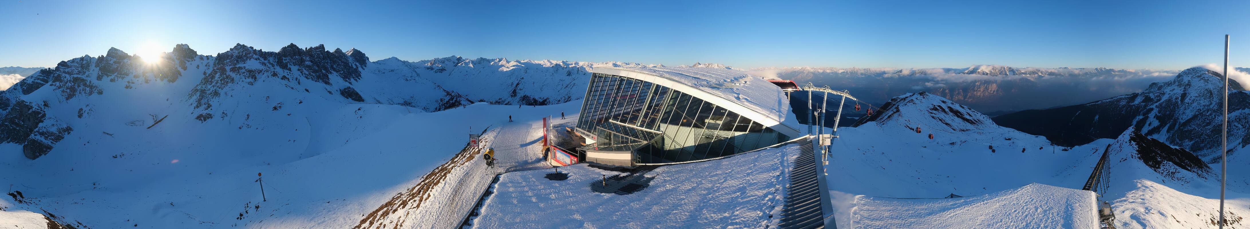 Archiv Foto Webcam Axamer Lizum: Bergstation Olympiabahn