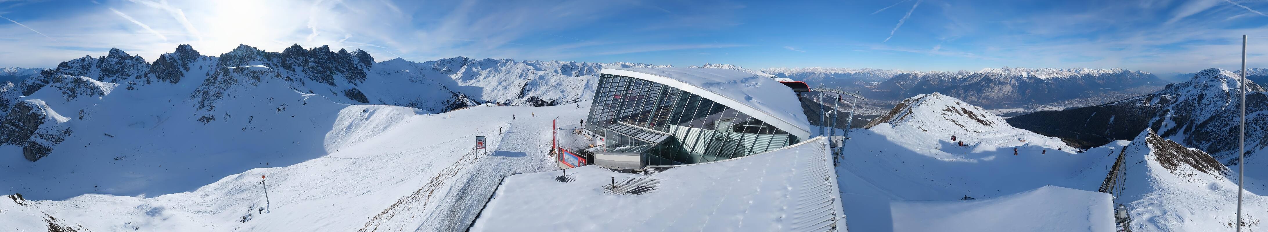 Archiv Foto Webcam Axamer Lizum: Bergstation Olympiabahn