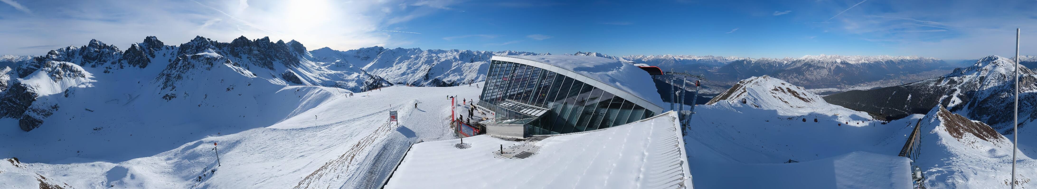 Archiv Foto Webcam Axamer Lizum: Bergstation Olympiabahn