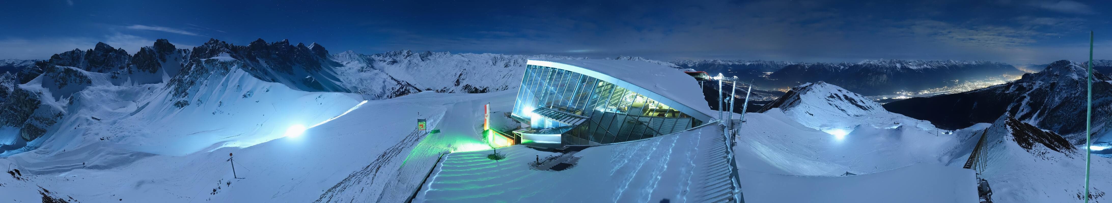 Archiv Foto Webcam Axamer Lizum: Bergstation Olympiabahn