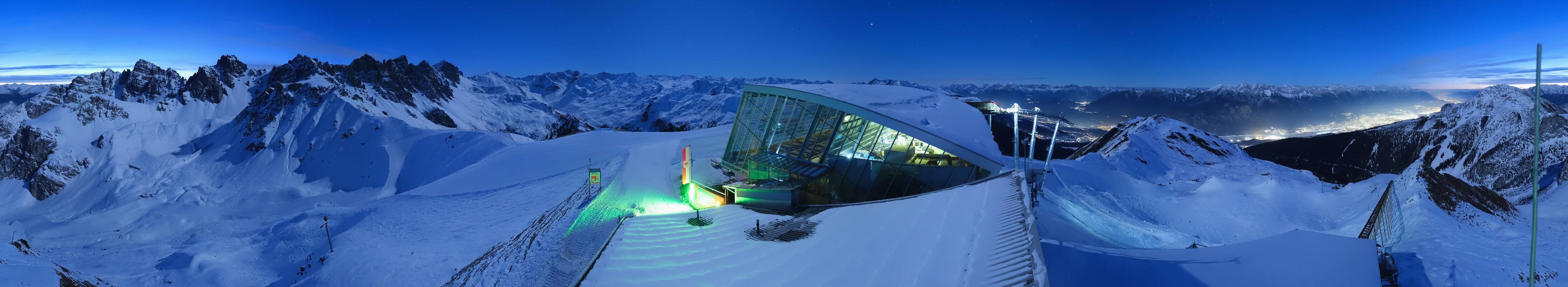 Archiv Foto Webcam Axamer Lizum: Bergstation Olympiabahn