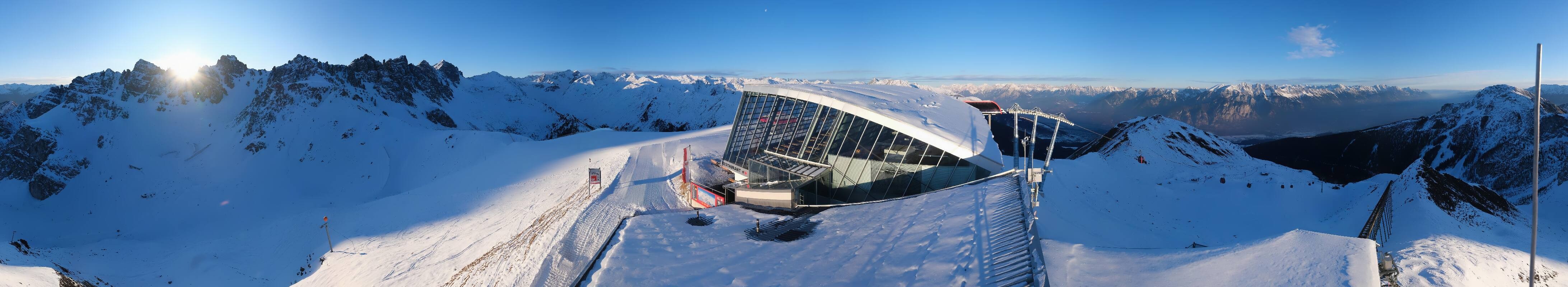 Archiv Foto Webcam Axamer Lizum: Bergstation Olympiabahn