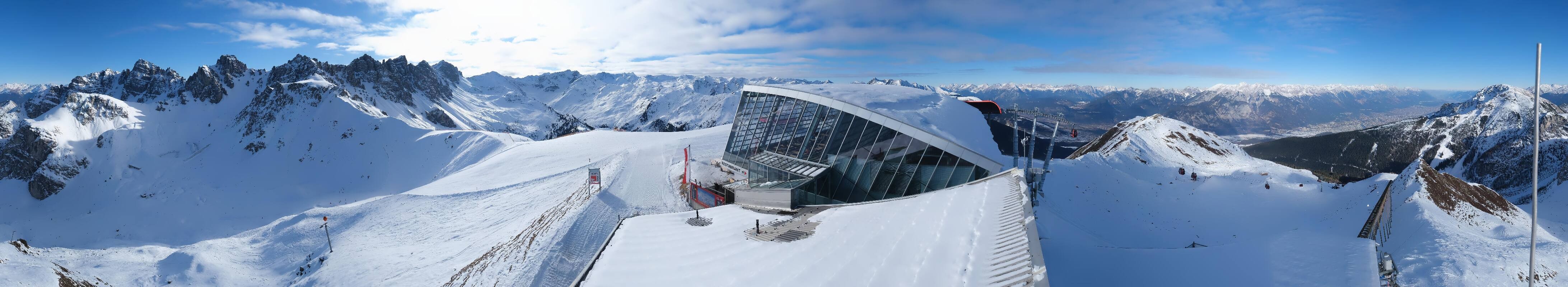 Archiv Foto Webcam Axamer Lizum: Bergstation Olympiabahn