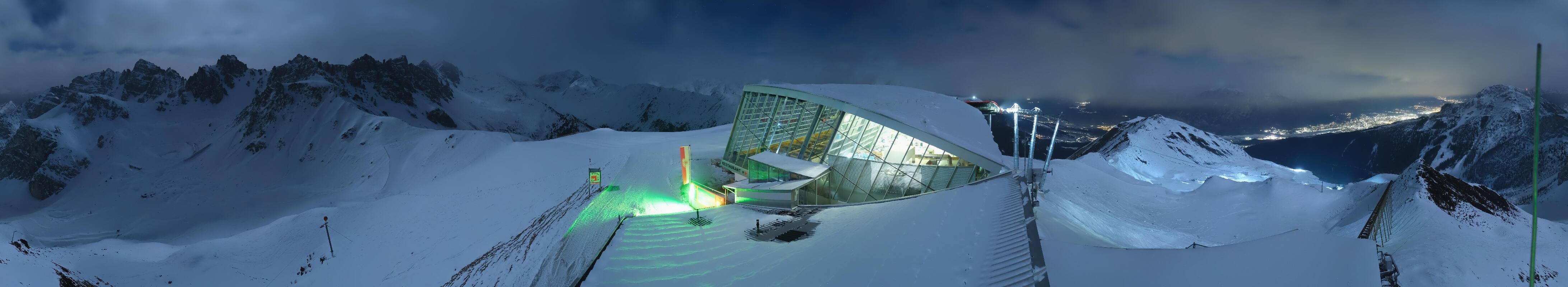 Archiv Foto Webcam Axamer Lizum: Bergstation Olympiabahn