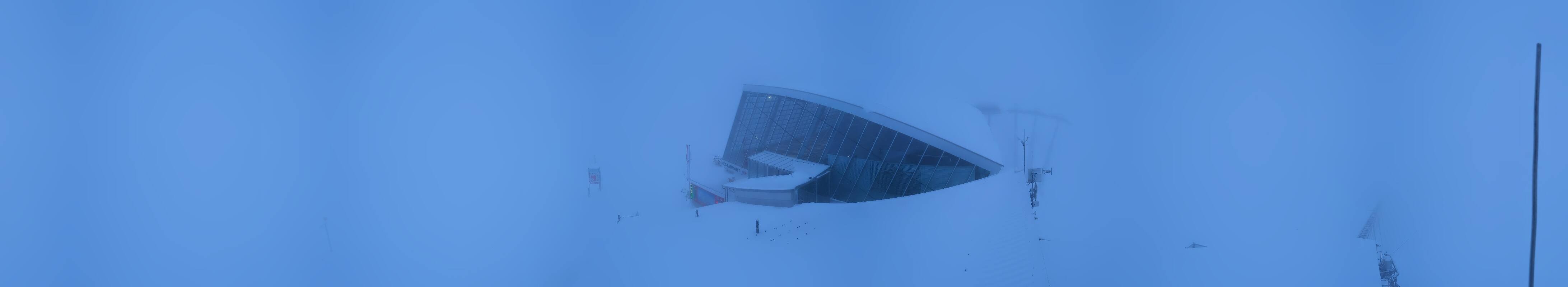 Archived image Webcam Axamer Lizum: Top station Olympia funicular