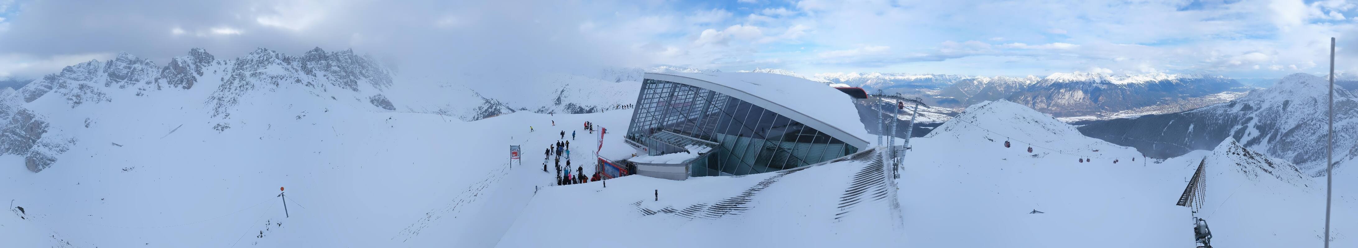 Archiv Foto Webcam Axamer Lizum: Bergstation Olympiabahn