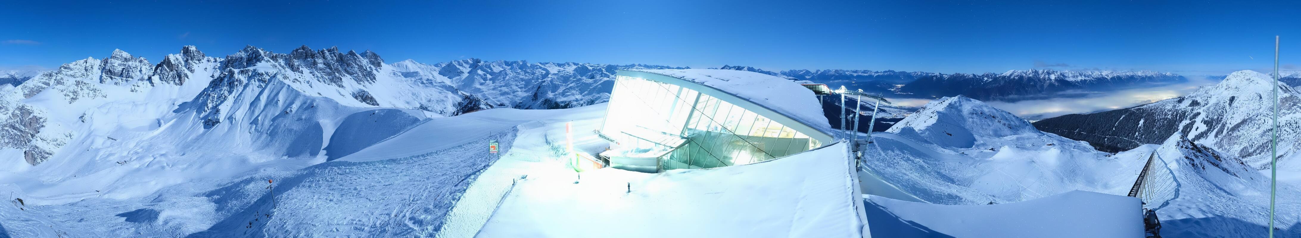 Archiv Foto Webcam Axamer Lizum: Bergstation Olympiabahn