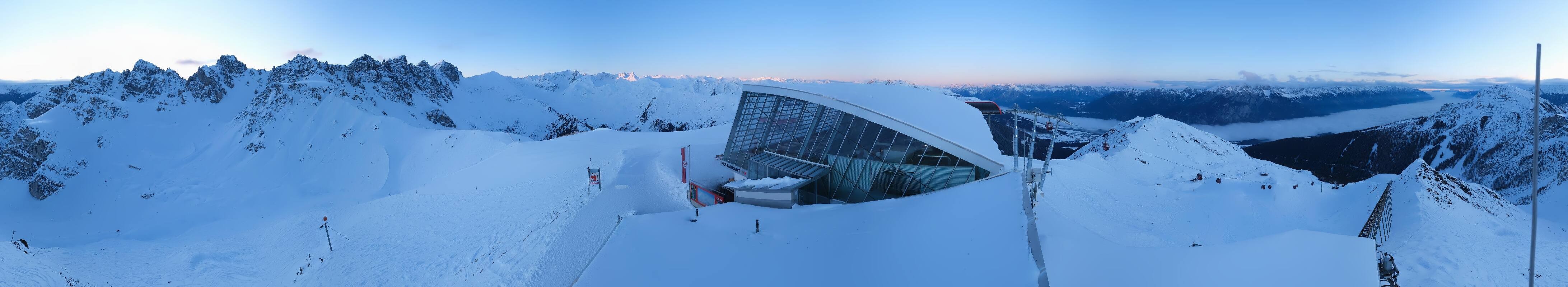 Archiv Foto Webcam Axamer Lizum: Bergstation Olympiabahn
