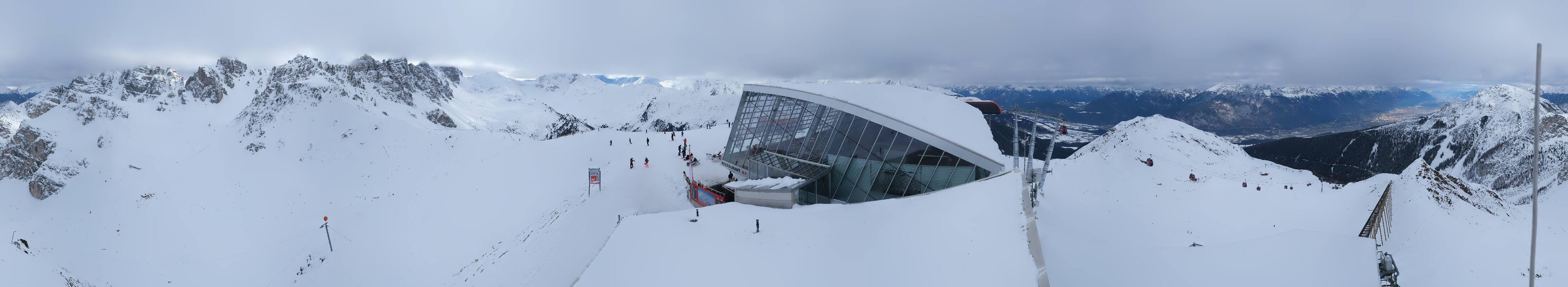 Archiv Foto Webcam Axamer Lizum: Bergstation Olympiabahn