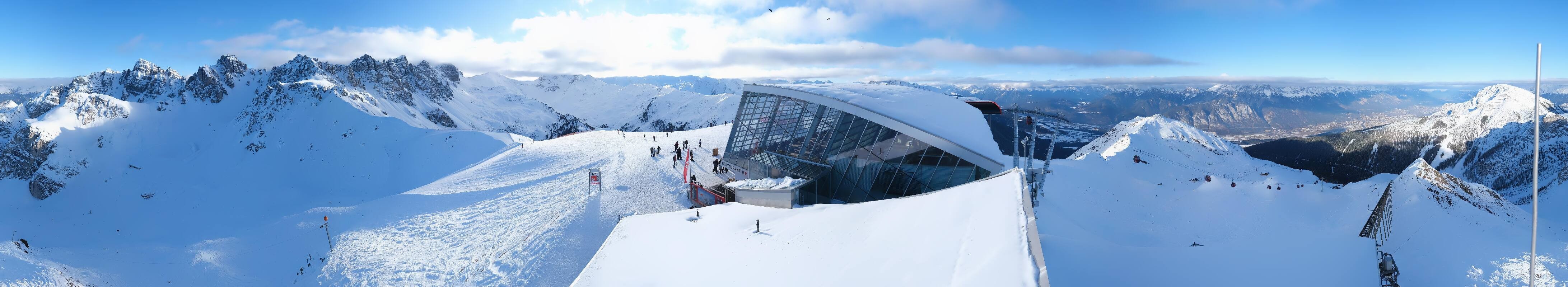 Archiv Foto Webcam Axamer Lizum: Bergstation Olympiabahn