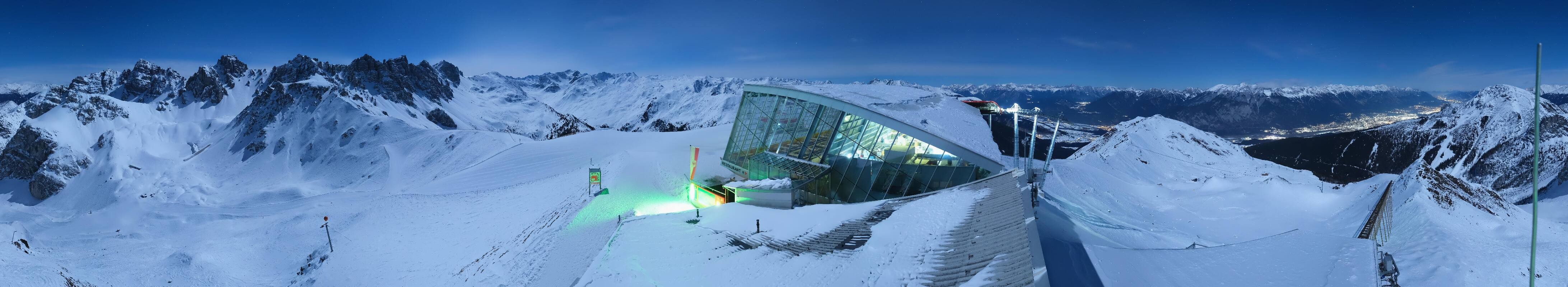 Archiv Foto Webcam Axamer Lizum: Bergstation Olympiabahn