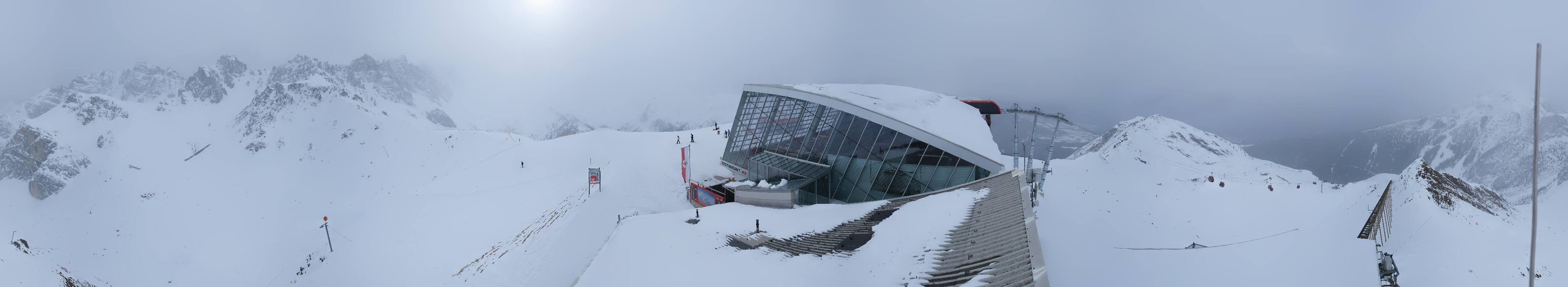 Archived image Webcam Axamer Lizum: Top station Olympia funicular