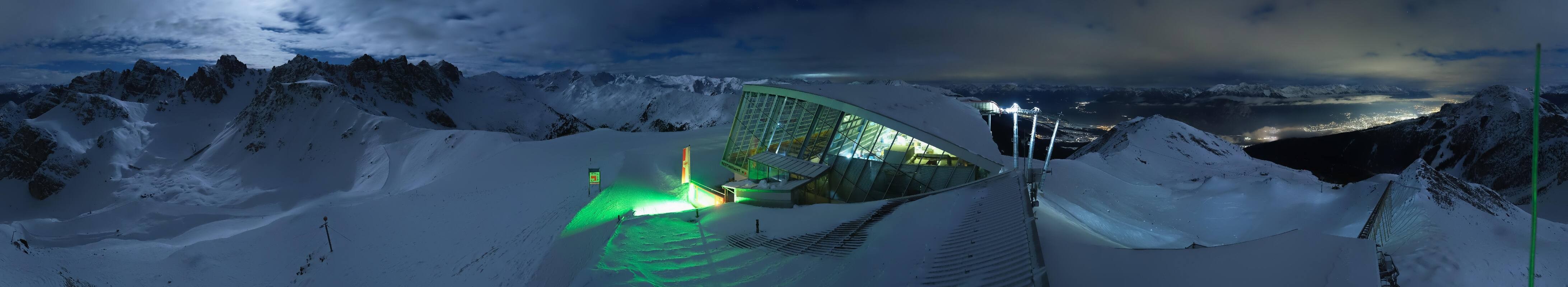 Archiv Foto Webcam Axamer Lizum: Bergstation Olympiabahn