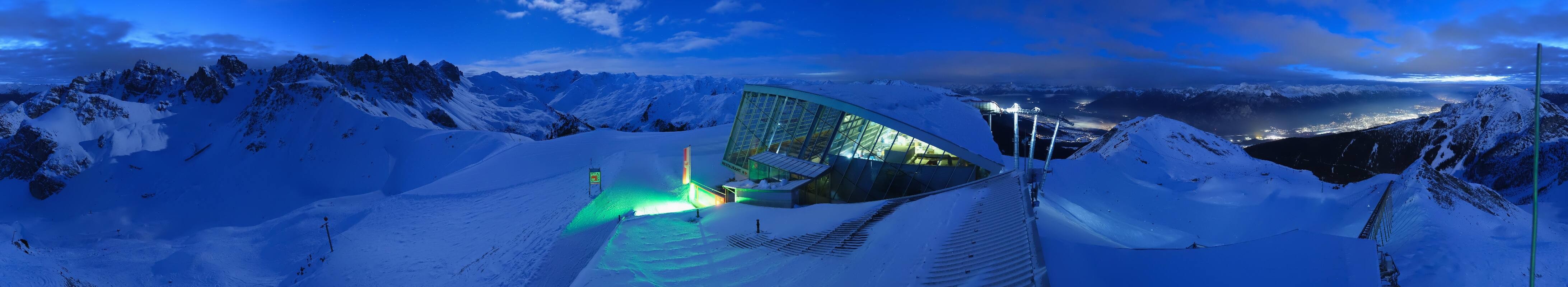 Archiv Foto Webcam Axamer Lizum: Bergstation Olympiabahn