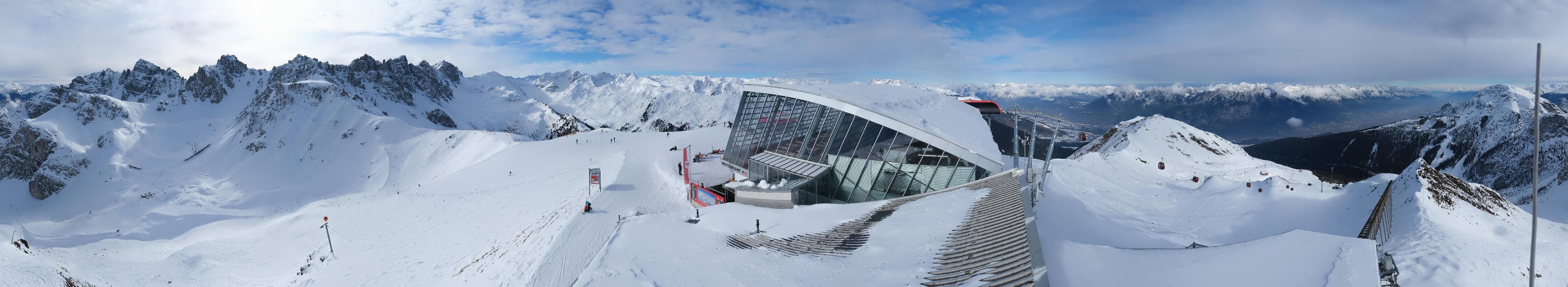 Archiv Foto Webcam Axamer Lizum: Bergstation Olympiabahn