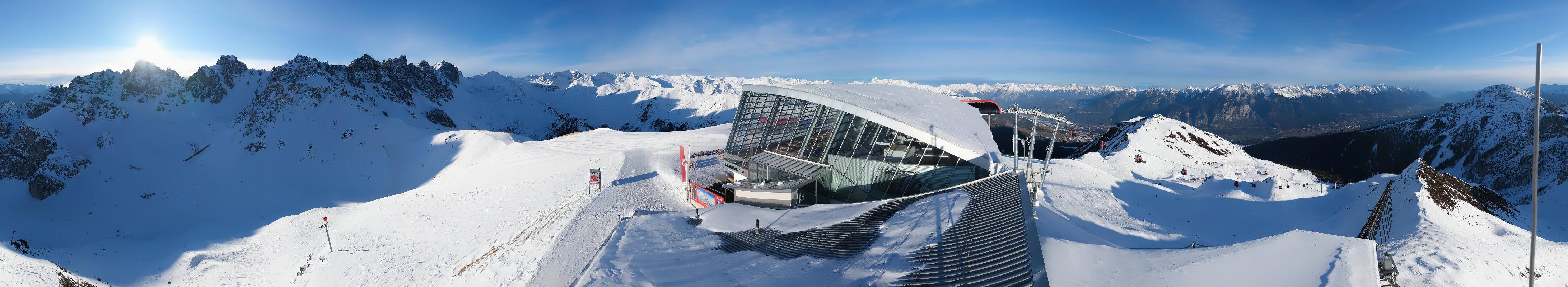 Archived image Webcam Axamer Lizum: Top station Olympia funicular