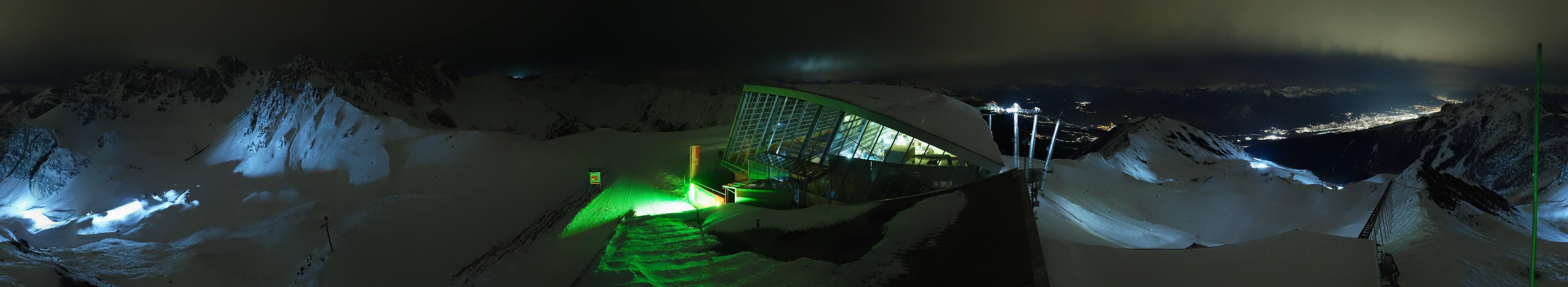 Archived image Webcam Axamer Lizum: Top station Olympia funicular