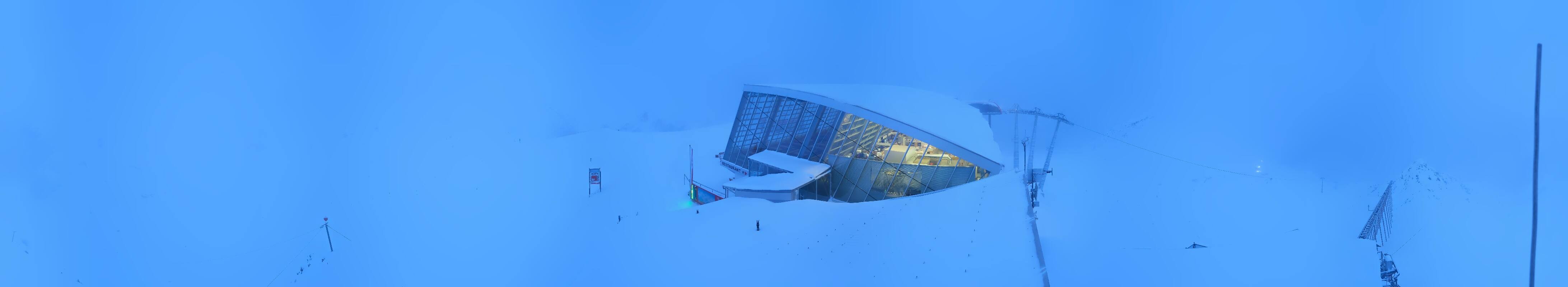 Archived image Webcam Axamer Lizum: Top station Olympia funicular