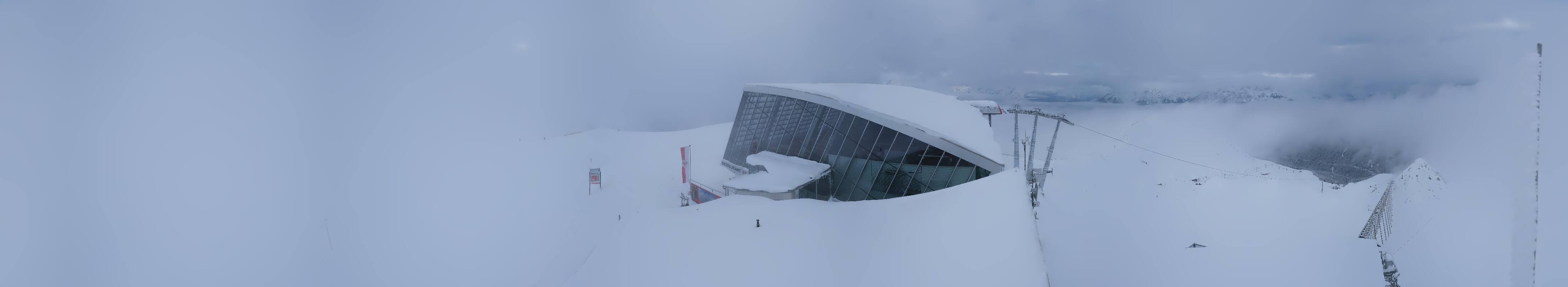 Archived image Webcam Axamer Lizum: Top station Olympia funicular