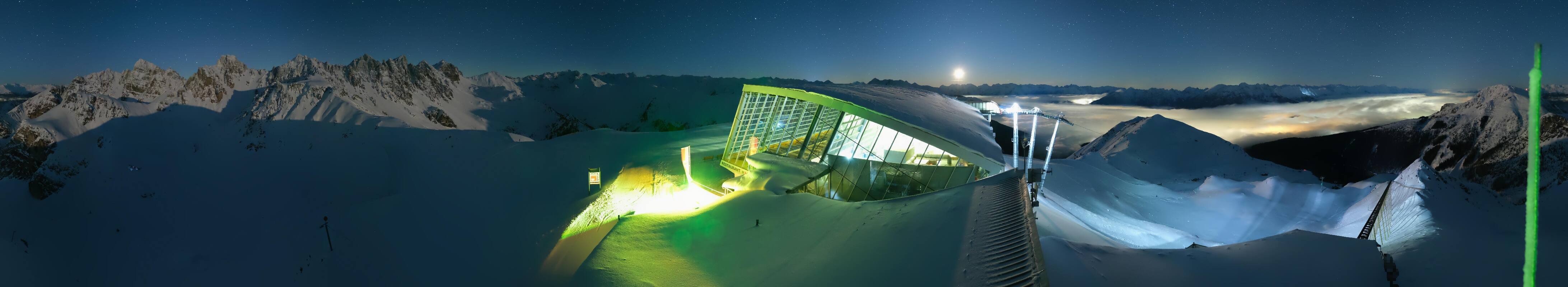 Archiv Foto Webcam Axamer Lizum: Bergstation Olympiabahn