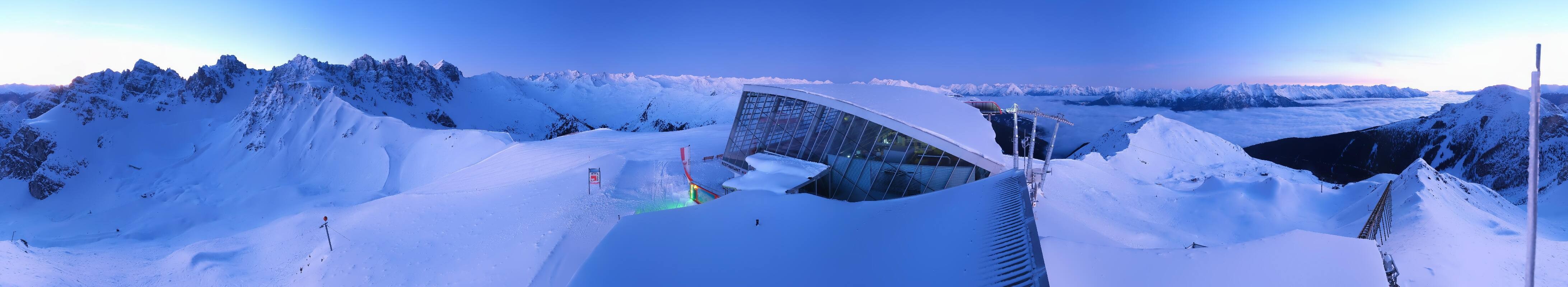 Archiv Foto Webcam Axamer Lizum: Bergstation Olympiabahn