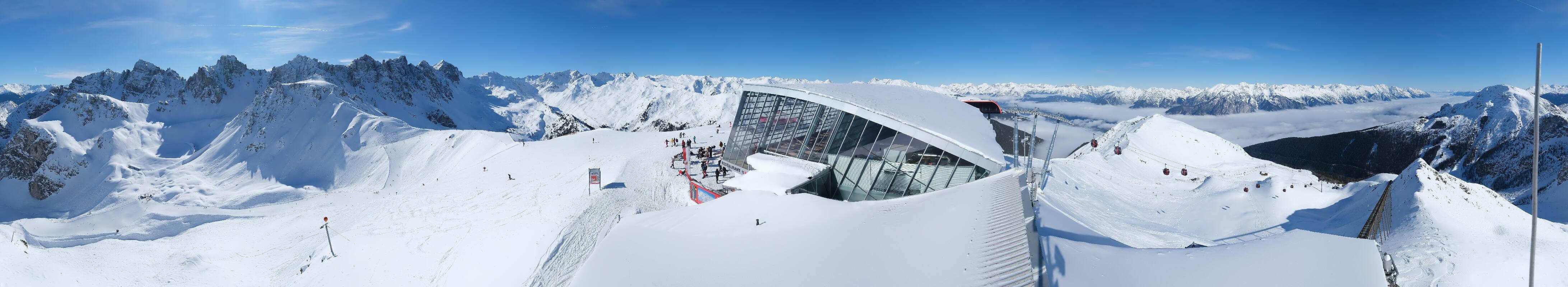 Archiv Foto Webcam Axamer Lizum: Bergstation Olympiabahn