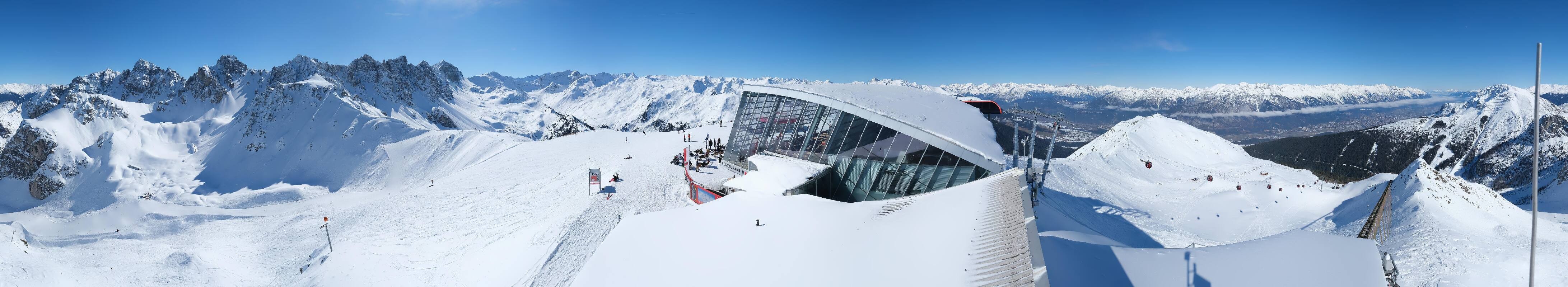 Archiv Foto Webcam Axamer Lizum: Bergstation Olympiabahn