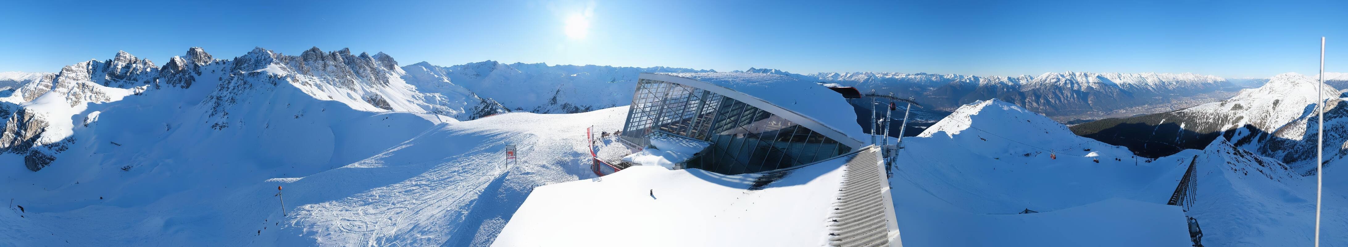 Archiv Foto Webcam Axamer Lizum: Bergstation Olympiabahn