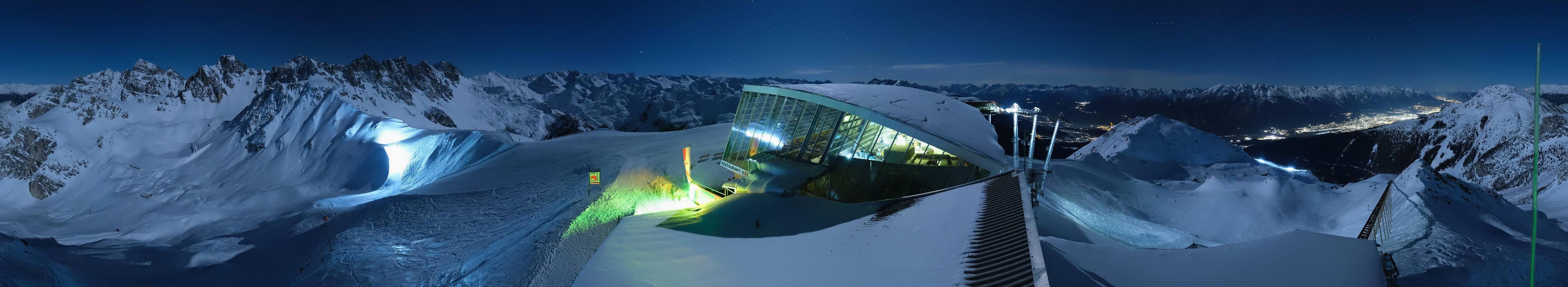 Archived image Webcam Axamer Lizum: Top station Olympia funicular