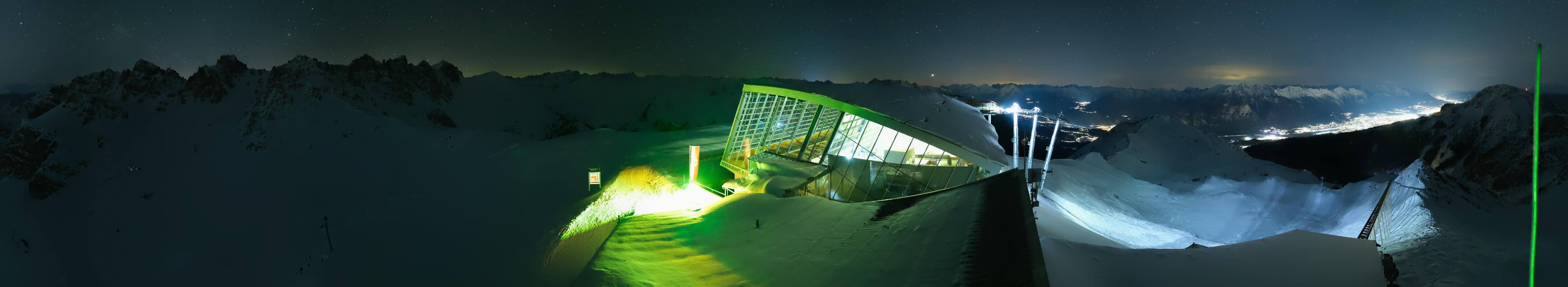 Archived image Webcam Axamer Lizum: Top station Olympia funicular