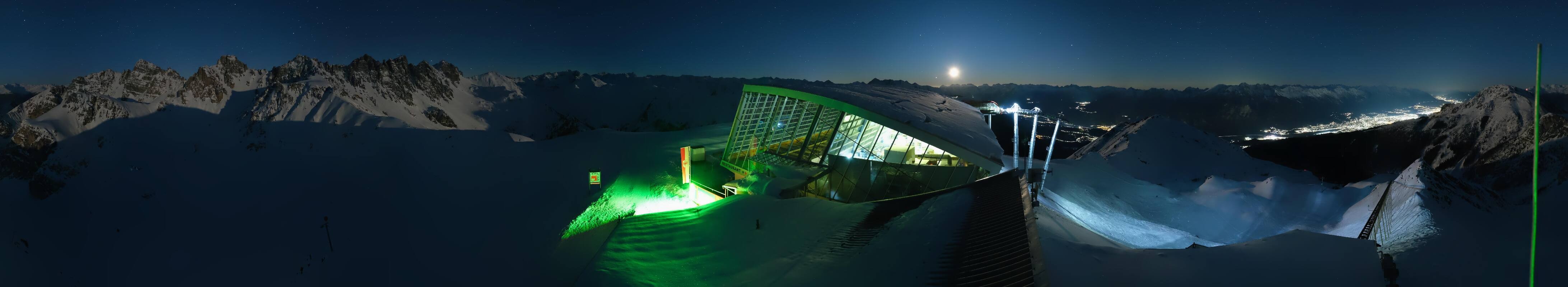 Archiv Foto Webcam Axamer Lizum: Bergstation Olympiabahn