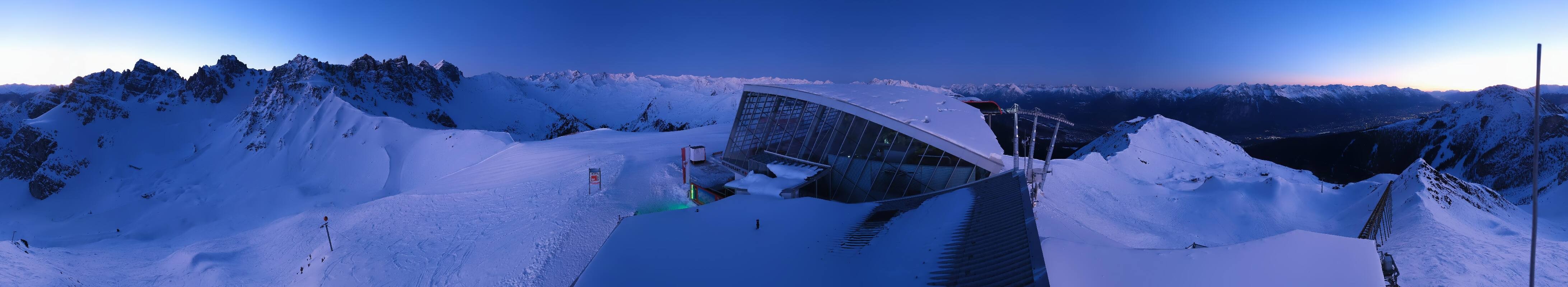 Archiv Foto Webcam Axamer Lizum: Bergstation Olympiabahn